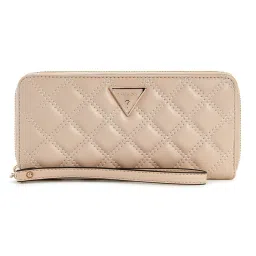 Guess Light Beige Quilted Giully Large Zip Around Wallet image 1