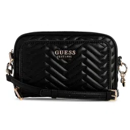 Guess Black Quilted Anning Crossbody Camera Bag image 1