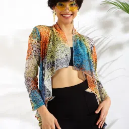 KASSUALLY Multicolor Printed Shrug image 1