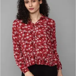 Allen Solly Red Printed Shirt image 1