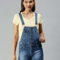 showoffff SHOWOFF Blue Cotton Dungree image 1