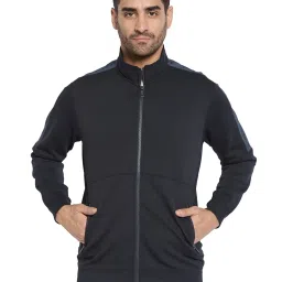 Octave Navy Blue Regular Fit Solid Jacket image 1