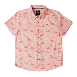 Allen Solly Junior Peach Printed Shirt image 1