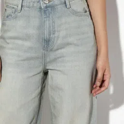 Only Blue Cotton Solid Jeans image 5