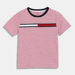 Tommy Hilfiger Primary Red Striped Regular Fit T-Shirt-image-27