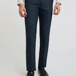 Park Avenue Blue Regular Fit Trousers image 1