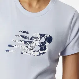 New Balance Grey Cotton Printed Sports T-Shirt image 4