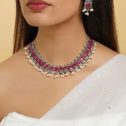 Teejh Silver and Red Serenade Set image 1