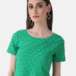 Kazo Abstract Self Design Round Neck Top-picture-8