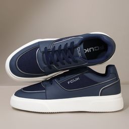 FCUK Men Woven Design Round-Toe Sneakers-picture-3
