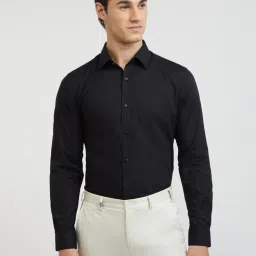 Raymond Black Cotton Classic Fit Shirts image 1