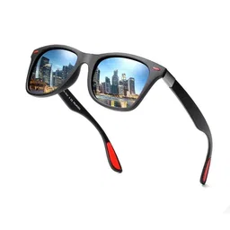 AZYXREN Unisex Grey Lens & Black Wayfarer Sunglasses with image 2