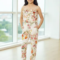 Naughty Ninos Girls Printed Basic Jumpsuit with Ruffles-picture-31