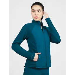 Skechers Teal Polyester Regular Fit Jackets image 3