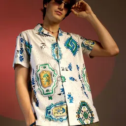 Campus Sutra Men Comfort Opaque Printed Casual Shirt image 1