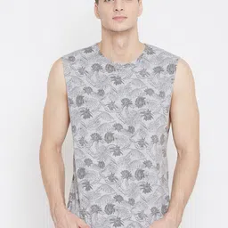 Hypernation Men Grey Printed Round Neck Pure Cotton T-shirt-picture-52