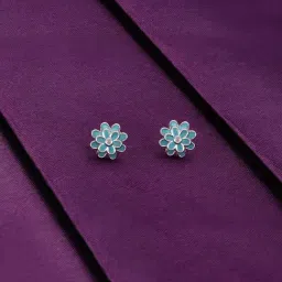 Kai Jewel Sterling Silver Minimalistic Pink Blooms Earrings for Women-picture-39