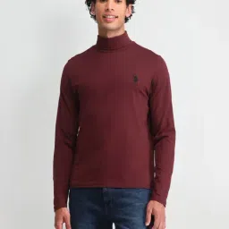 U.S. Polo Assn. Denim Co. Purple Cotton Slim Fit T-Shirt-picture-18