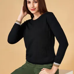 Honey by Pantaloons Women Black Pullover-picture-41