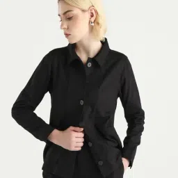 RAREISM Black Linen Regular Fit Jacket-picture-34