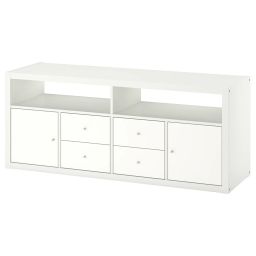 ikea kallax TV storage combination, white, 147x39x60 cm-picture-19