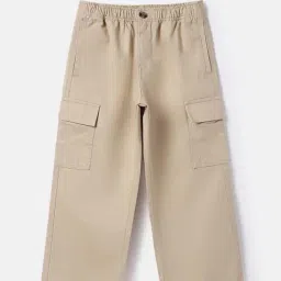 United Colors Of Benetton Boys Beige Cotton Regular Fit Trousers-picture-39