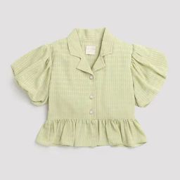 Tiny Girl Light Green Solid Top-picture-10