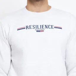 Duke Light Grey Melange Regular Fit Sweatshirt image 4