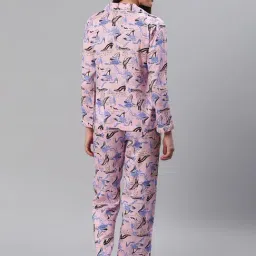 Cation Pink Printed Shirt With Pyjamas image 2
