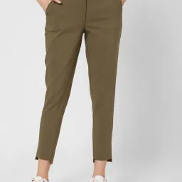 Vero Moda Olive Mid Rise Pants image 1