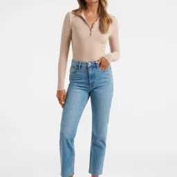 Forever New Blue Slim Fit High Rise Jeans image 4