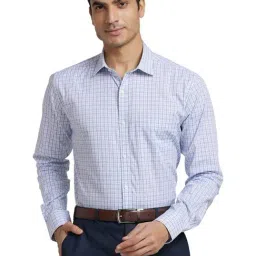 Park Avenue Violet Slim Fit Checks Shirt-image-71