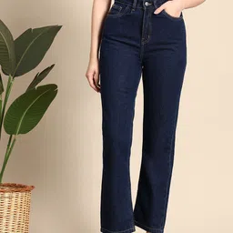 Mast & Harbour Women High-Rise Stretchable Straight Fit Jeans-picture-15