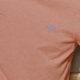 ANDAMEN Pink Melange Regular Fit Crew T-Shirt image 4