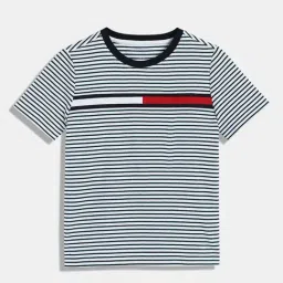 Tommy Hilfiger Cypress Green Striped Regular Fit T-Shirt-picture-13