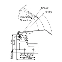 Essen Deinki B Series 300 g Roller Lever Micro Switch, MBC1S/LR1 image 2