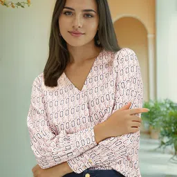 U.S. Polo Assn. Women Geometric Printed Top image 1