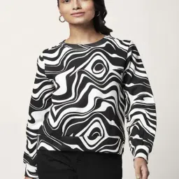 People by Pantaloons Black Cotton Printed Sweatshirt-picture-17