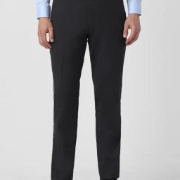 Peter England Black Slim Fit Trousers-picture-47