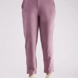 Fablestreet Purple Mid Rise Track Pants-picture-27
