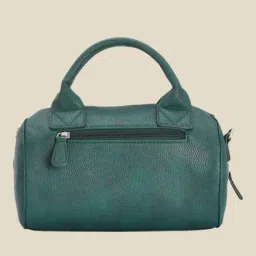 Caprese Teresa Green Solid Duffle Handbag image 3