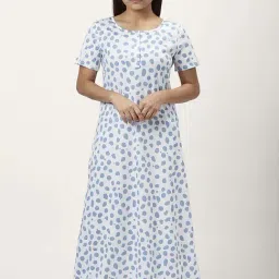 Dreamz by Pantaloons Off-White Cotton Printed Nighty-picture-23