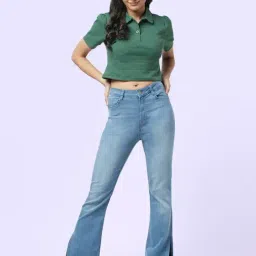 YU by Pantaloons Green Slim Fit Top-image-75