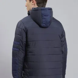 Monte Carlo Blue Regular Fit Colour Block Quilted Jacket image 2