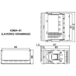 Omron Temperature & Alarm Indicator, K3MA-L-C AC100-240V image 2