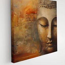 Myntra Elegant Homes Brown & Beige Buddha Religious Canvas Wall Art-picture-7