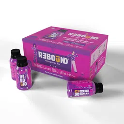 Rebound Lime Flavor Pack Of 12(60ml)- Clinically Proven Anti- Hangover Drink | 100% Safe & Vegan | Natural Ingredients | Hangover Free Wake Up Next Day | Pocket Friendly | No Side Effects image 1