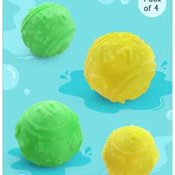 Babyhug Bath In Style Squeezy Toy Set Balls Pack of 4 - Green Yellow-picture-11