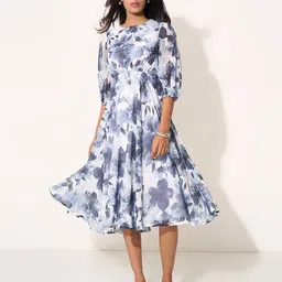 Annabelle by Pantaloons Floral Printed Fit & Flare Midi Dress-picture-38