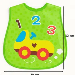 Badal Kidz Plastic Waterproof Baby Feeding Apron with BIB star design and penguin design - Blue &Blue (Pack of 2) image 2